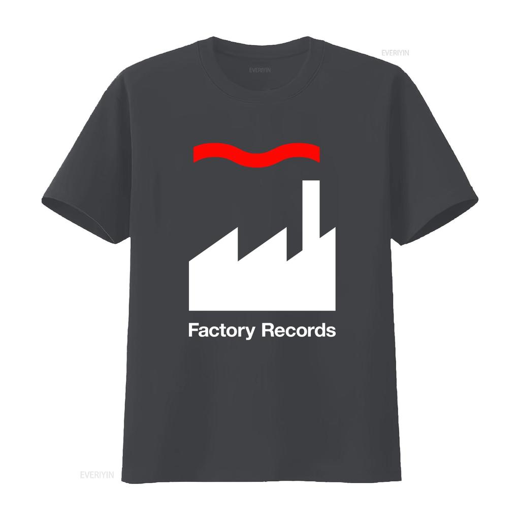 Футболка Factory Records Доступна во всех размерах S-XXL Классические черные и белые цвета винтажная стирка дизайнерская одежда Растянутая