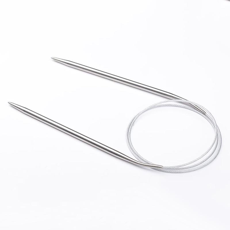 Круглая вязальная игла из нержавеющей стали длиной 43/60/120 см, кольцо, игла, наборы для рукоделия, крючки для вязания «сделай сам», вязаный инструмент