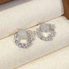 Moonlight Galaxy Bracelet 925 Sterling Silver INS White Chalcedony Bracelet Summer Light Luxury High-end Jewelry Set for Women