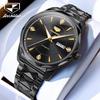 JINSHIDUN Fully Automatic Mechanical Watch with Double Calendar, Waterproof and Luminous for Men