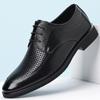 2025New Shoes for Men Summer Breathable Hollow Out Shoe Business Dress Shoes Luxury Casual Leather Shoes for Men Loafers