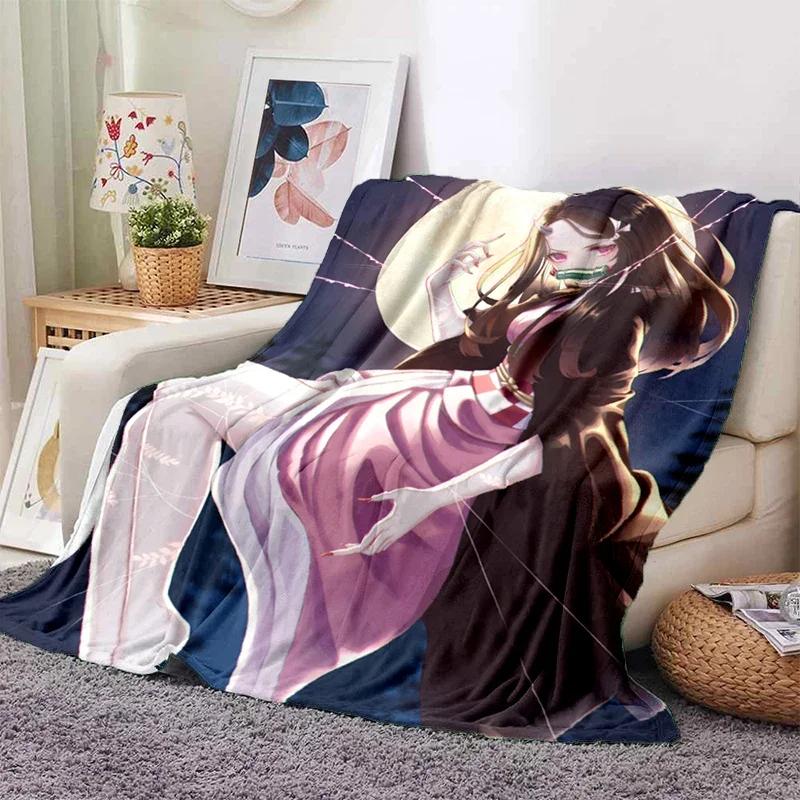 Sexy Anime Girls Blanket Soft Plush Flannel Throws Blankets for Sofa Bed Couch Best Gifts All Season Light Bedroom Warm Decke