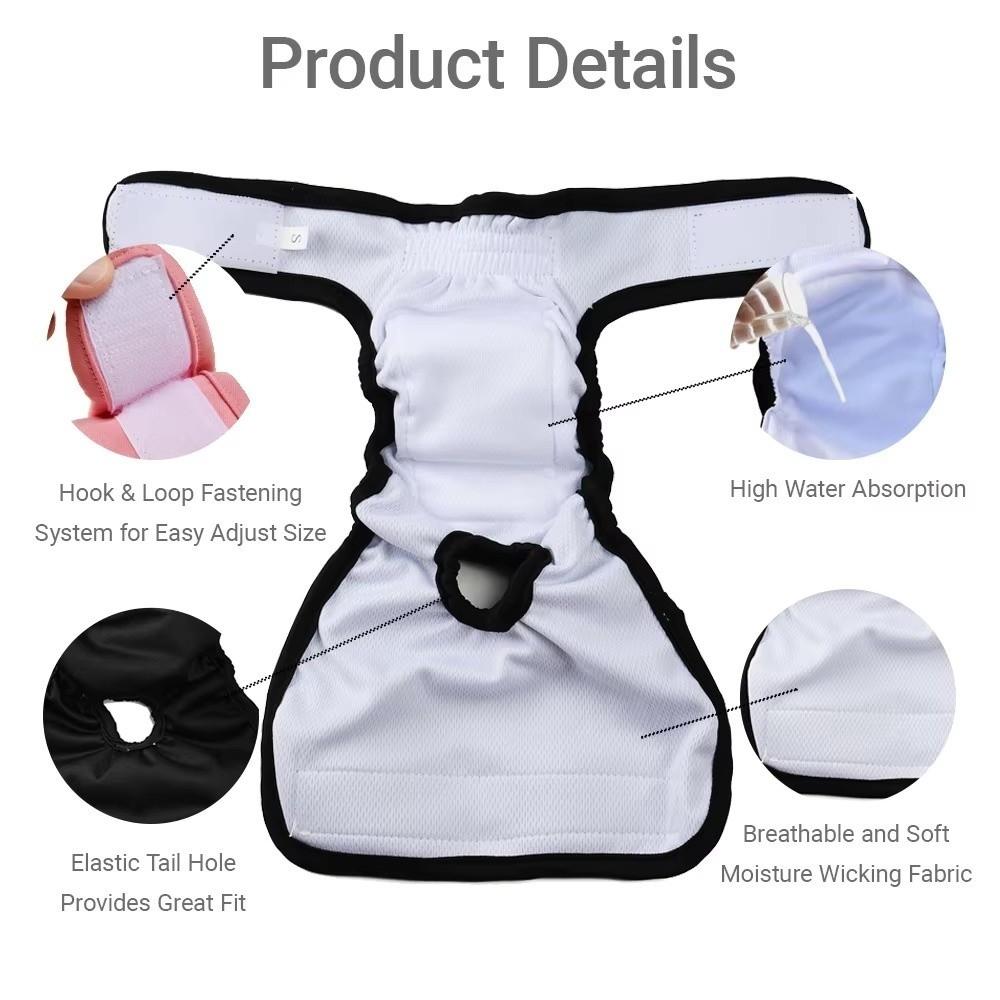 Adjustable Female Dog Diapers Reusable Period Panties Physiological Pant For Small Big Dogs
