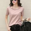 Летняя футболка женская свободный топ с V-образным вырезом