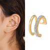 European-American Style 5-Piece Leaf Cartilage Ear Cuff Set - Fashionable, Creative, Non-Pierced Double-Layer Earrings