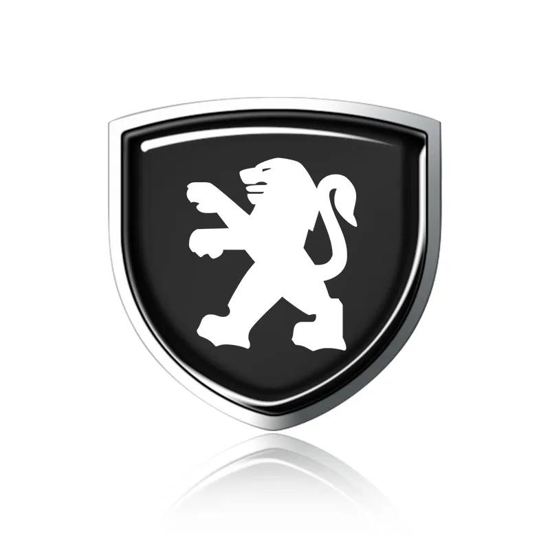 For Peugeot Car Metal Sticker Custom Shield Car Rear Trunk Shield Emblem Badge Sticker For Peugeot 206 207 307 3008 2008 308 407