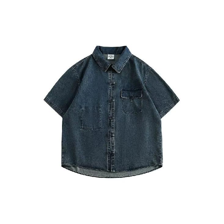 Summer New Chinese Style Vintage Denim Jacket For Men And Women, Loose Retro Button Washed Denim Top