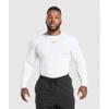 Gymshark Футболка с длинным рукавом Element Baselayer белая A2b5m Wb57