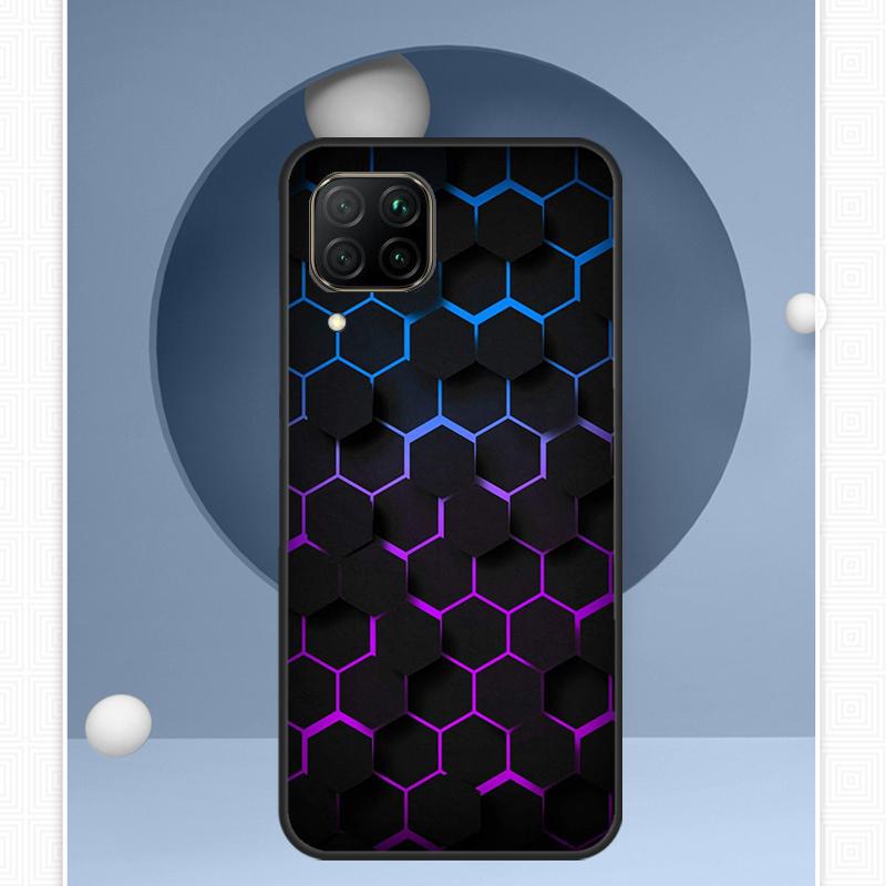 3D Шестиугольные Огни Для Huawei Nova Y72 Y90 Y61 Y91 Y60 Y70 12s 12i 11i 8i 9 10 SE P20 P40 Lite P60 P30 Pro Чехол