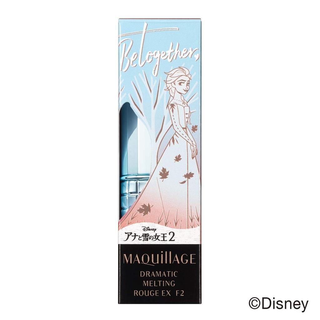 MAQUILLAGE Dramatic Rouge EX F2 Disney movie Limited Design Lipstick Gorgeous and Feminine Scent 10 4g "Frozen 2" (x 1)