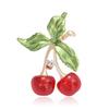 Alloy Enamel Rhinestone Fruit Brooch, Fashionable Women's Clothing Chest Flower