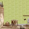 Polynesian Geometric Pattern Wallpaper Yellow and Beige 50x1000