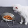 Премиальная миска для кошек из нержавеющей стали с приподнятой железной подставкой - Дизайн, дружелюбный к шее, Легко чистить, Устойчива к ржавчине - Идеально для He