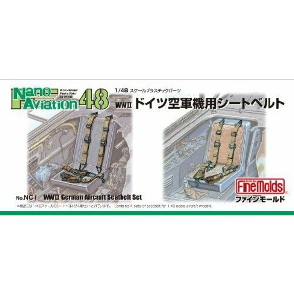 Fine Molds NC1 1/48 Scale Harness for WWII German Aircraft Plastic Model Kit NEW