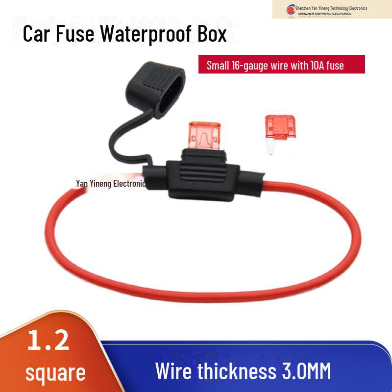 Водонепроницаемый автомобильный блок предохранителей с 30-сантиметровым проводом и держателем предохранителя