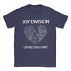Мужская Женская Joy Division Любовь разорвет нас на части Футболка 100% Хлопок Одежда Смешная С коротким рукавом Круглый вырез Футболка