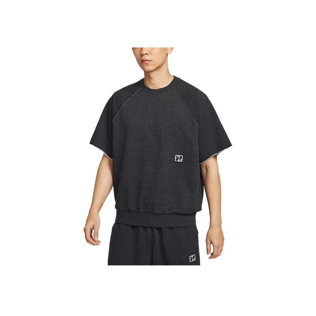 Nike Удобная Стильная Посадка Универсальная Футболка для Фитнеса с Коротким Рукавом Мужские топы Черный HJ8088-010