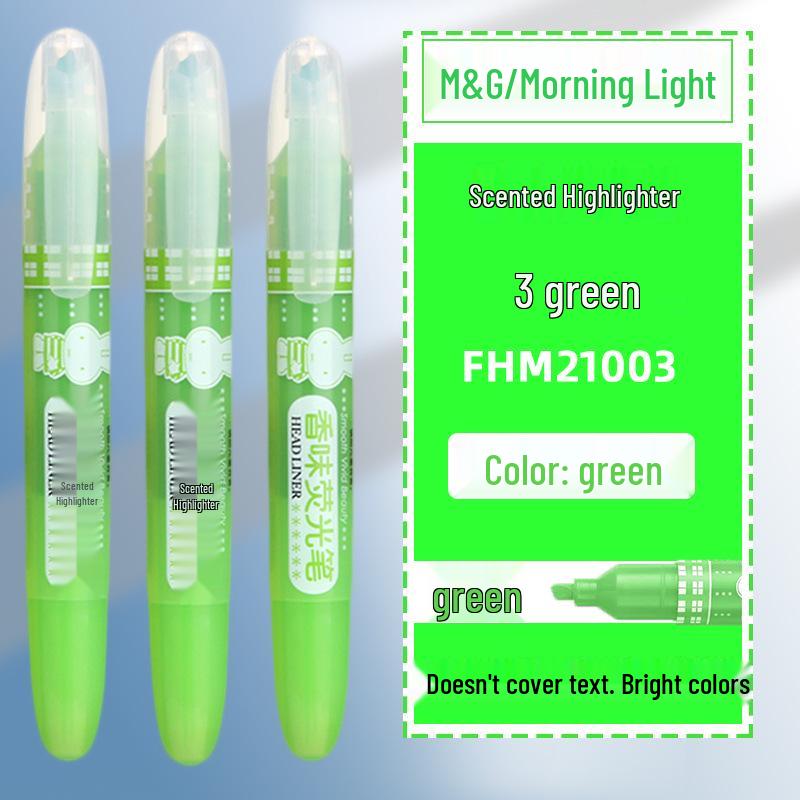 Флуоресцентный маркер-хайлайтер Chenguang с ароматом для студентов, большой объем, стильный дизайн высокого качества