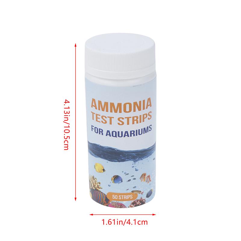 50 шт./бутылка полоски для быстрого определения качества воды на аммиачный азот, набор полосок для быстрого определения качества воды для благополучия аквариума