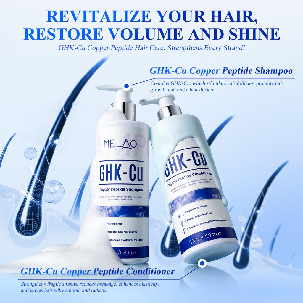 MELAO Copper Peptide Shampoo GHK-Cu Hair Growth Serum Repair Scalp Conditioner