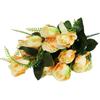 Artificial bouquet of 9 yellow roses, 45 cm high