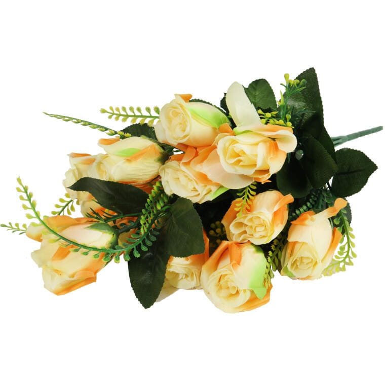 Artificial bouquet of 9 yellow roses, 45 cm high