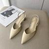 Baotou Sandals for Women In Summer, Simple Pointed Square Heel Sandals for Women In High Heels, Slim Strap Fashion, Women's Singles Shoes