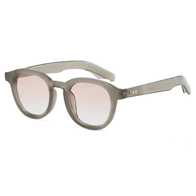 European and American personalized round frame rice nails men's and women's sunglasses UV-proof retro small frame fashion street sunshade sunglasses