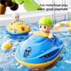 Kids Bath Toys Cute Cartoon Motorboat Water Play Clockwork Toys Baby Bathing Water Bathtub Summer Outdoor Water Play Toys