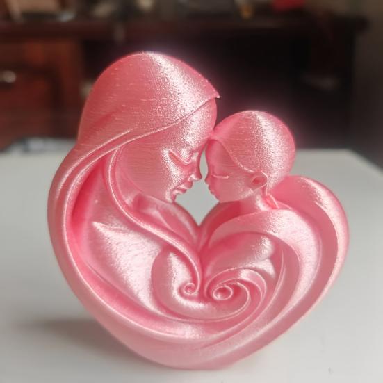 Миниатюрное украшение 3D-печатная фигурка с матовой текстурой Абстрактная скульптура Сердце Материнской Любви