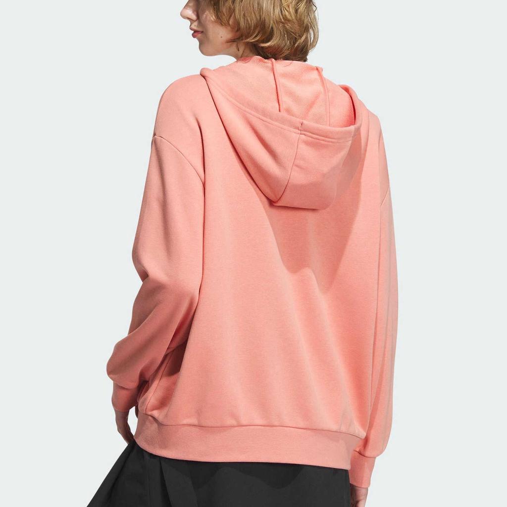 Adidas Neo Solid Color Zip-Up Hooded Jacket Women Jackets Pink IK2432