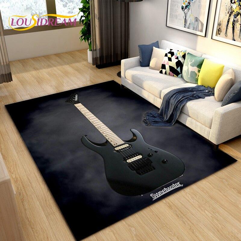 Коврик для классической гитары, электрогитары, баса, коврик для украшения гостиной, спальни, мягкие нескользящие коврики для детских игр