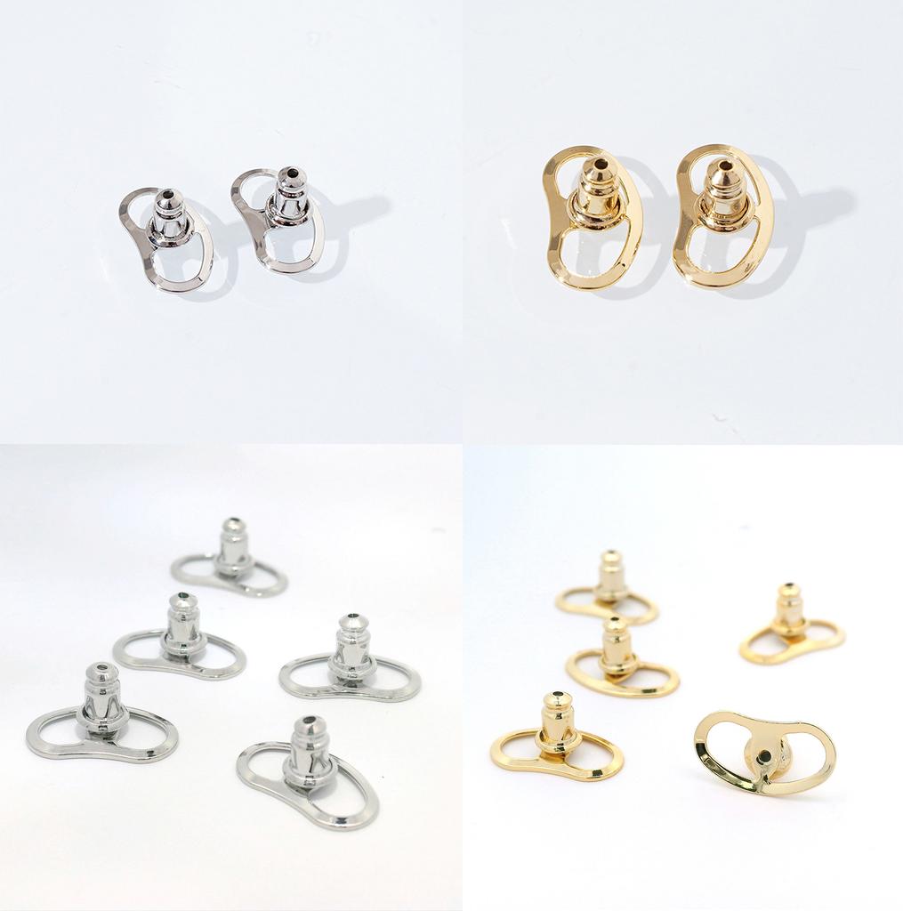 Set of 4 Adjustable Earring Support Backs for Large Earrings Practical Ear Closures Plug Ear Lobe Support Patches