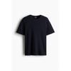 H M Regular FiT Pique T sHirT Navy Blue