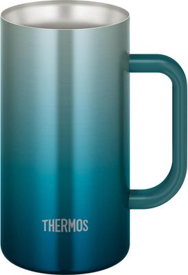 Термокружка с вакуумной изоляцией Thermos 720 мл Сине-зеленая Можно мыть в посудомоечной машине Конструкция термоса сохраняет напитки горячими и холодными Пивная кружка BLGR JDK-721C