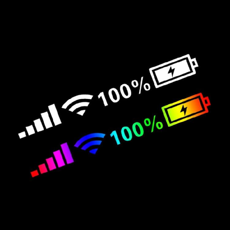 Автомобильная наклейка с WiFi-сигналом, креативный дизайн, легкое нанесение, большой размер, декоративные наклейки для автомобиля