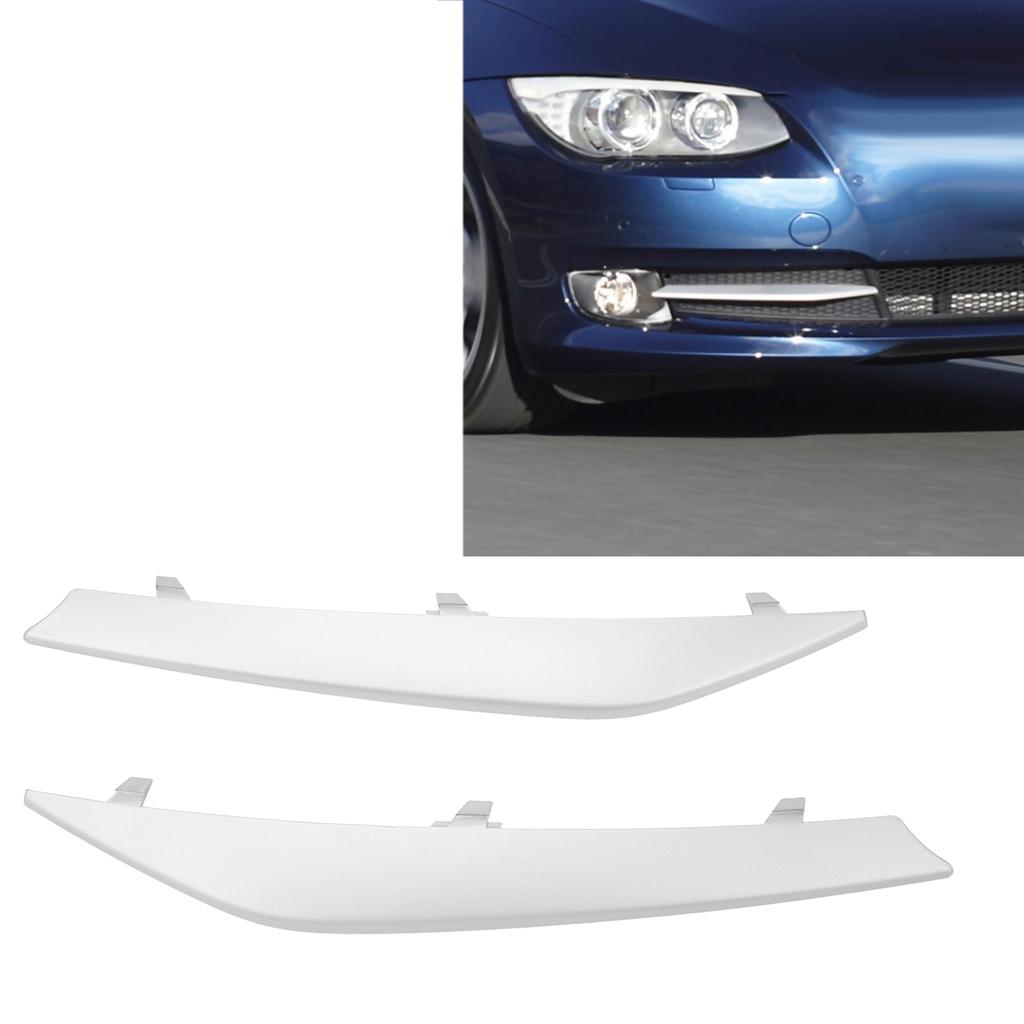 2 шт. Хромированная накладка решетки переднего бампера 51117229181 Левая Правая Стильный внешний вид Молдинг решетки переднего бампера для 3 серии