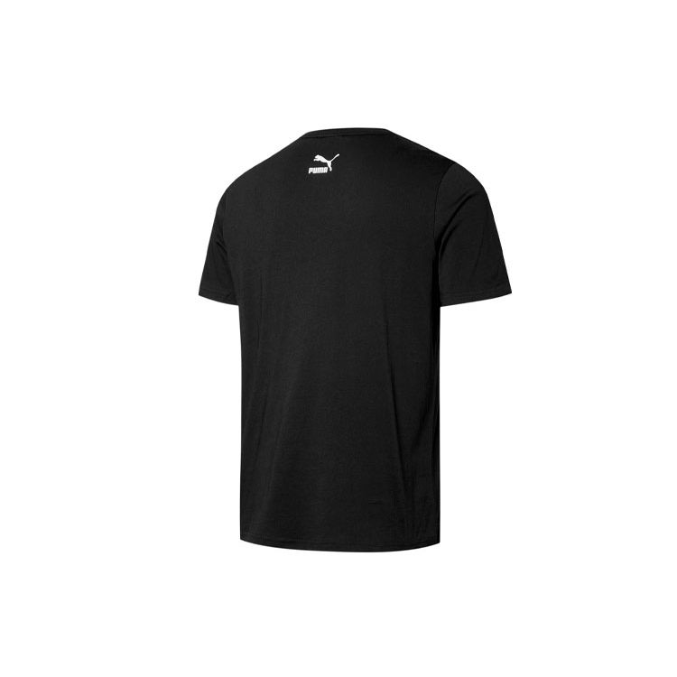 Puma Спортивная футболка с круглым вырезом и графическим принтом, мужские топы, черная 534152-01