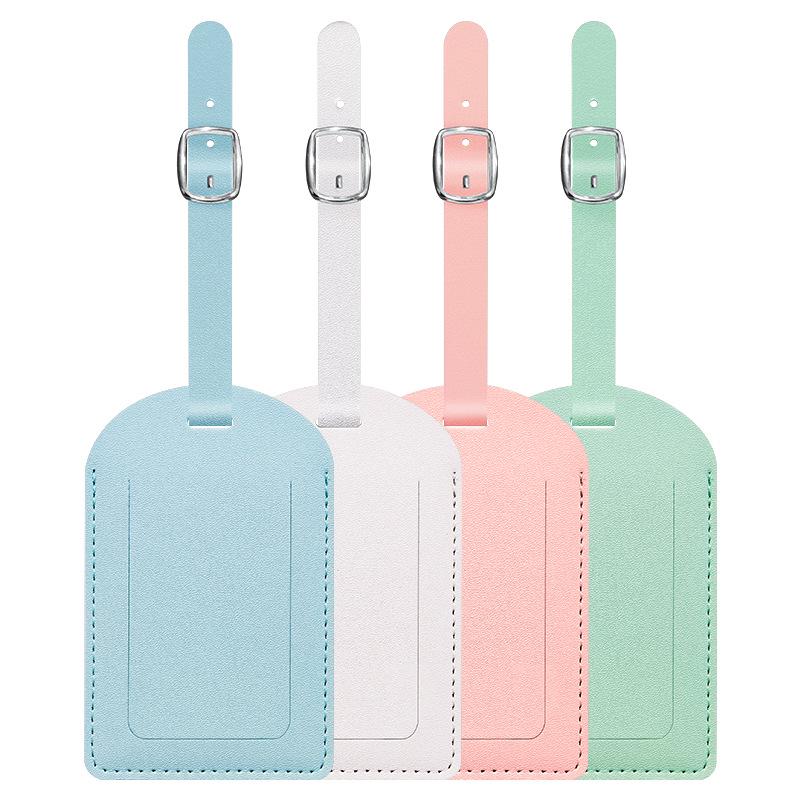 Шикарная бирка для багажа PU Li: Утолщенный, анти-потеряющийся, легкий, однотонный с логотипом