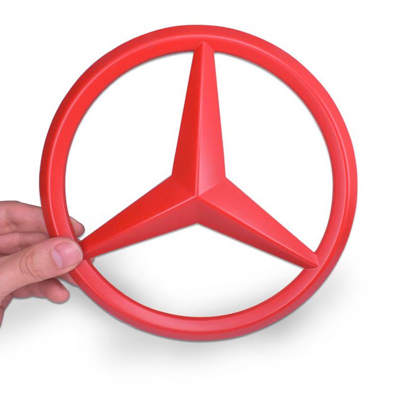 GZB4 1PC 210mm 188mm Car Front Grill Emblem Lid Cover Decoration For Mercedes Benz AMG class GLK W220 A180 W211 W205 GLC W203 Sticker