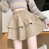 High Waist Corduroy Puffy Skirt - Women's Korean Style, Small Size, Slim Fit, Versatile for Spring, Autumn, Winter