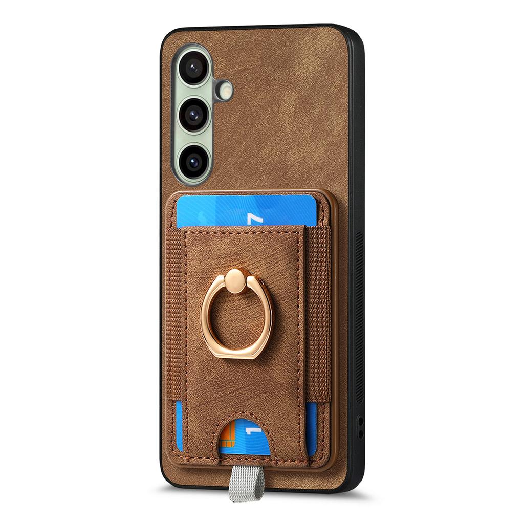 For Samsung Galaxy A26 5G Magnetic Case PU Leather Back Cover with Detachable Card Holder
