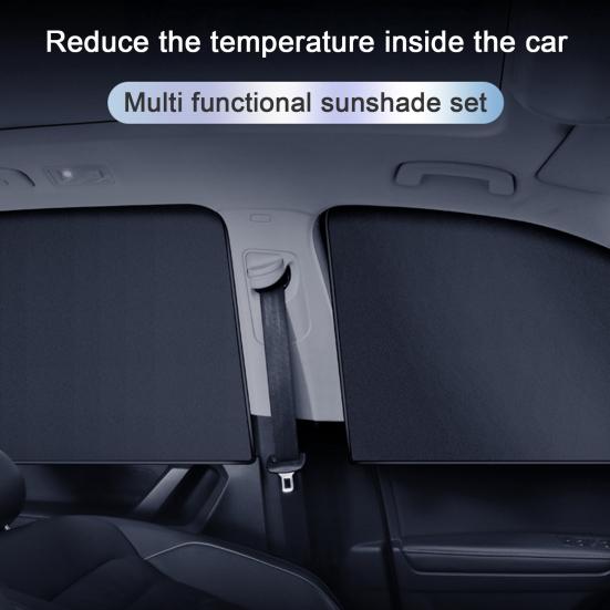1/4 шт. солнцезащитные шторы на окна автомобиля, магнитные детские шторы на заднее окно для защиты от ультрафиолета, дышащая сетка, солнцезащитные шторы, складные шторы для большинства транспортных средств