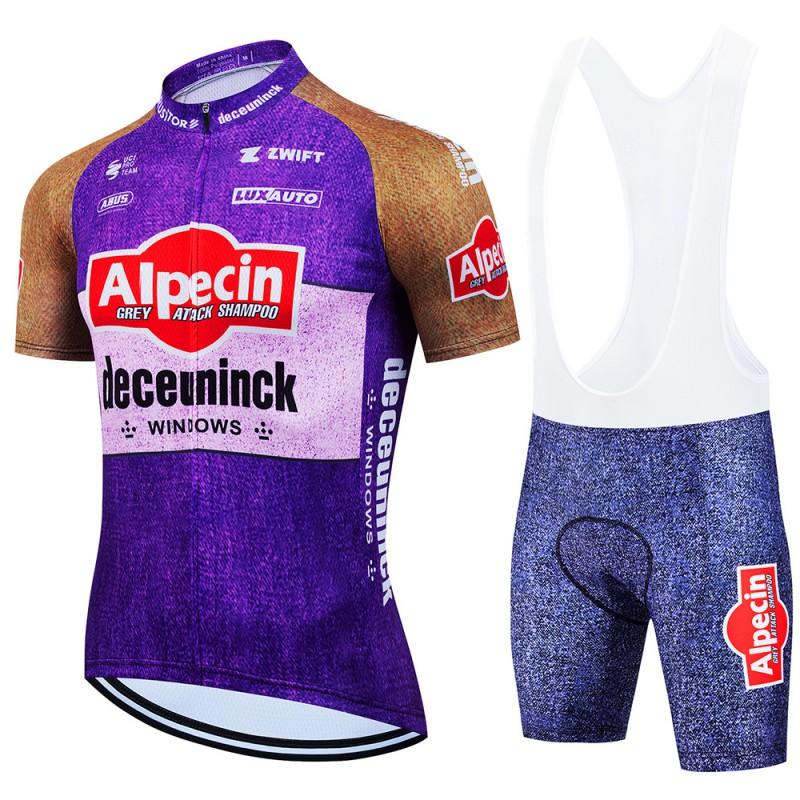 Alpecin Cycling Jersey Bib Shorts Set Men Women Breathable Quick Dry Bike Riding Outfit Team Edition