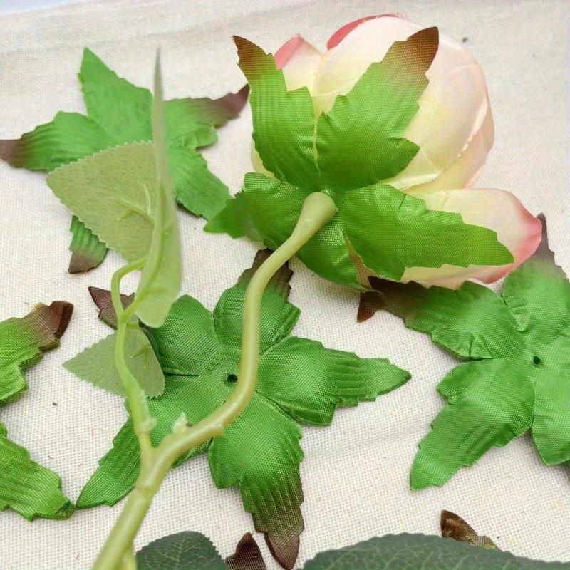 50 шт. Искусственный держатель для роз DIY Аксессуары для украшения зелеными листьями Роз Украшение для дома и вечеринки Букет роз Свадебный венок Подарок