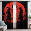 2 шт. штор с японским самурайским принтом, подходят для украшения спальни, гостиной, кухни, домашнего декора, украшения окна