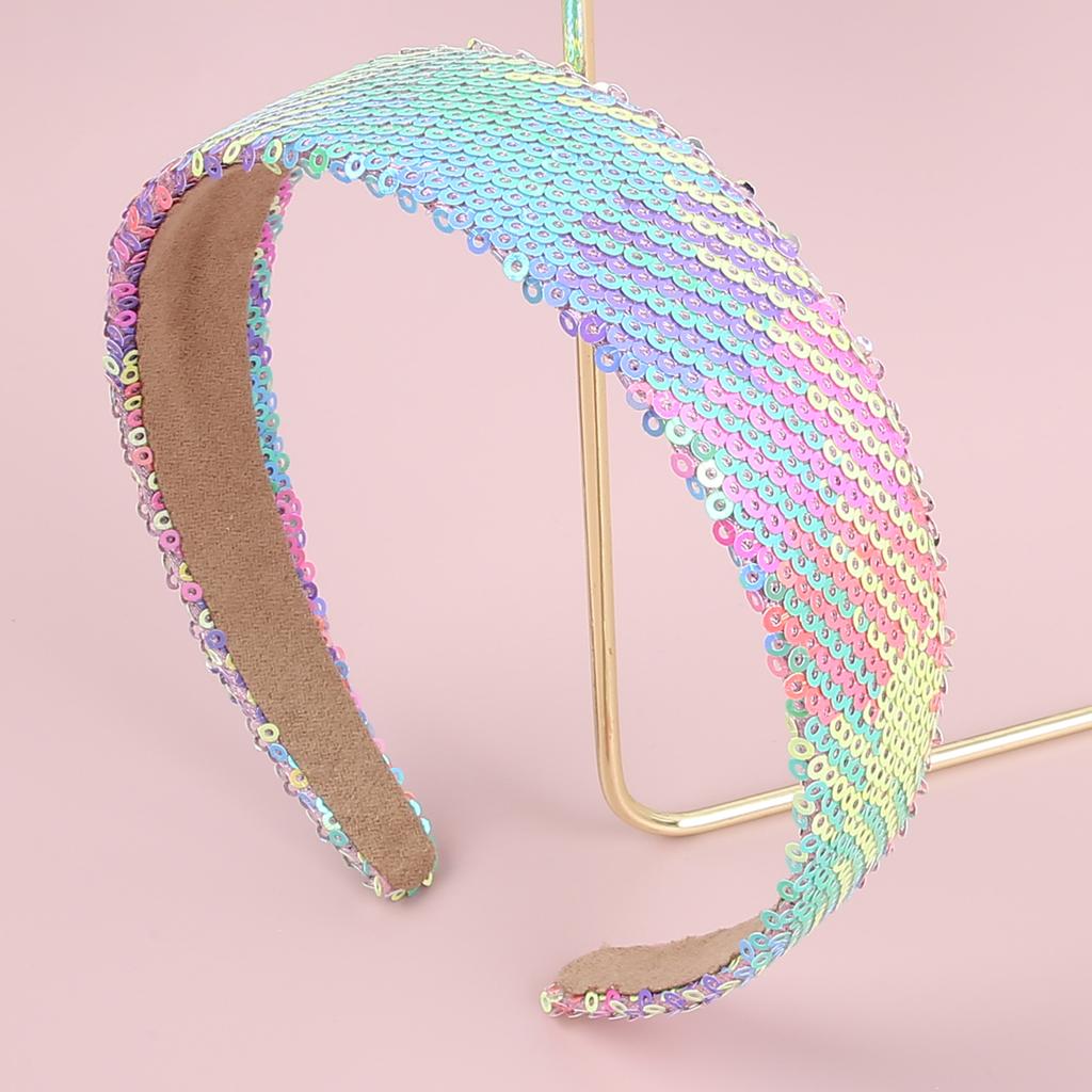 Модные пайеточные повязки на голову Девочки Блестящие 3 см Повязки для волос Девочки Женщины Повязки на голову Дети Дети Украшение для вечеринки Аксессуары для волос