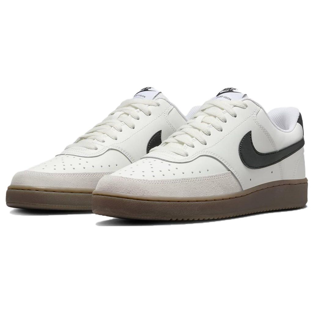Nike Court Vision Low White Black Gum Unisex Sneakers Sail Light-Orewood-Brown FQ8075-133