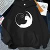 Толстовки с принтом New Moon Cat, унисекс, Harajuku, уличная одежда в стиле хип-хоп, повседневная толстовка для унисекс и женщин(Отправка в течение 48 часов)