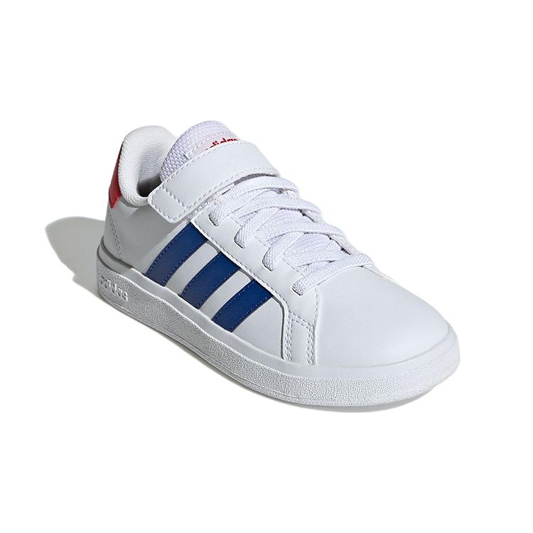 Adidas Neo Grand Court 2.0 El K Comfortable Casual Durable Low-Top Skate Shoes Kids Sneakers White Blue Red GW6514